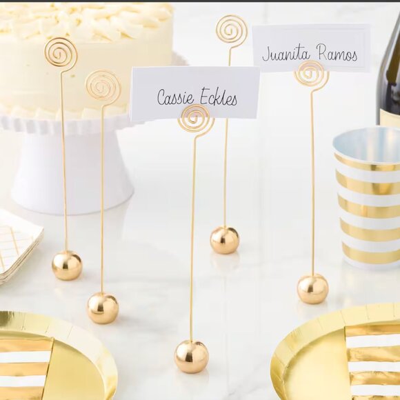 Michael's Celebrate It Gold Place Card Holders (8) - Picture 2 of 3